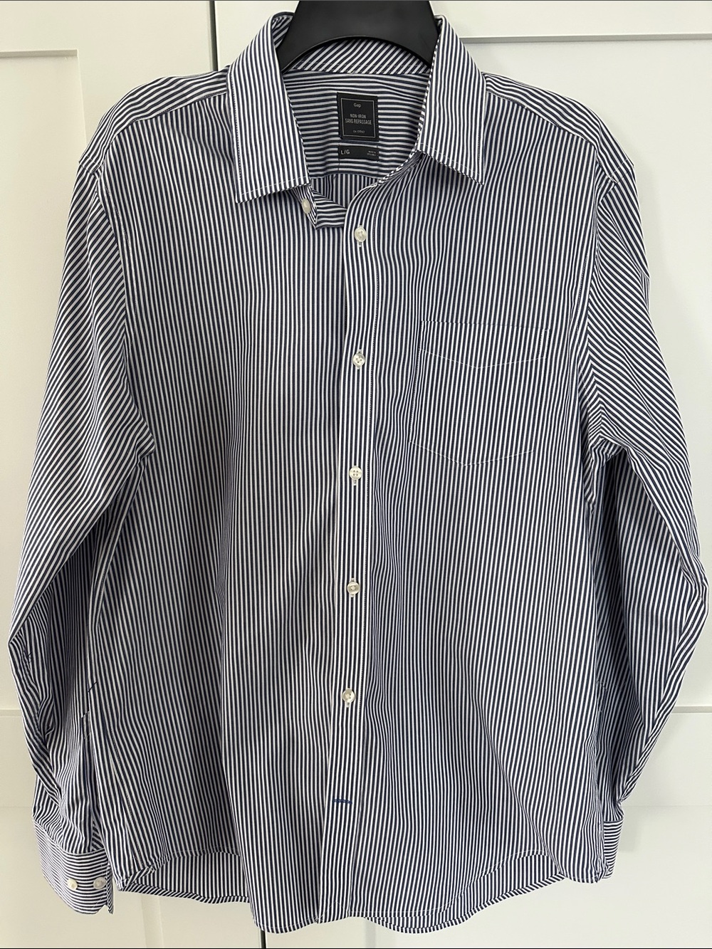 Men's Gap Stripe Button-Down Shirt L